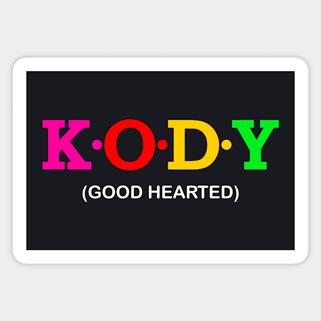 Kody  - Good Hearted. Sticker by Koolstudio